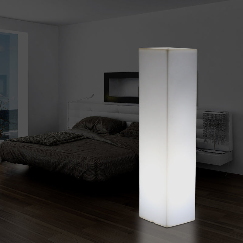 180 cm Tall LED Pillar Plinth Floor Lamp, Outdoor Rechargeable RGB Bollard Column Light