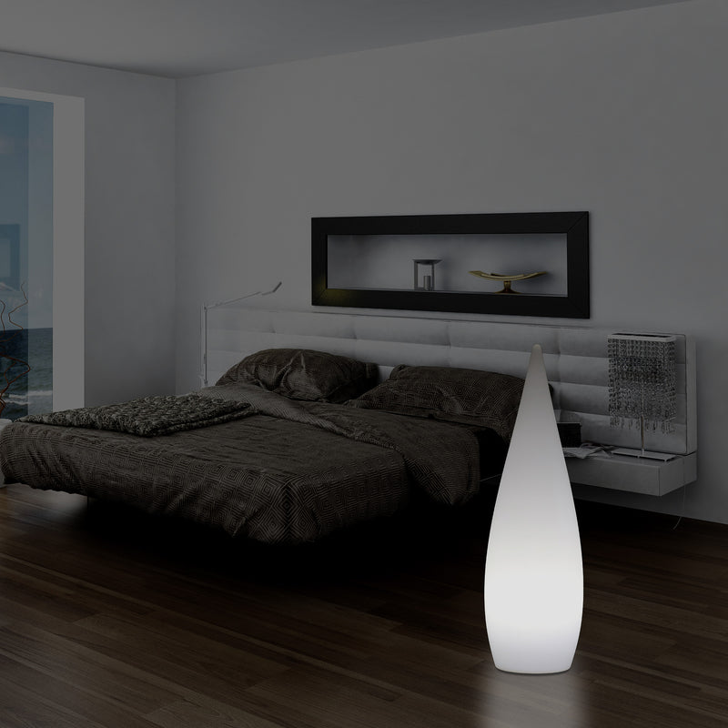 80cm Indoor Designer E27 Floor Standing Lamp, Water Drop Light for Living Room, White