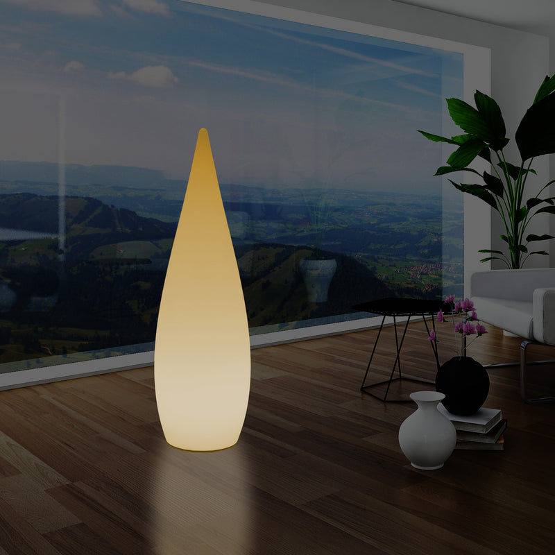 Tall Decorative LED Floor Lamp, 150cm 1.5m Designer Waterdrop Light, E27, Warm White