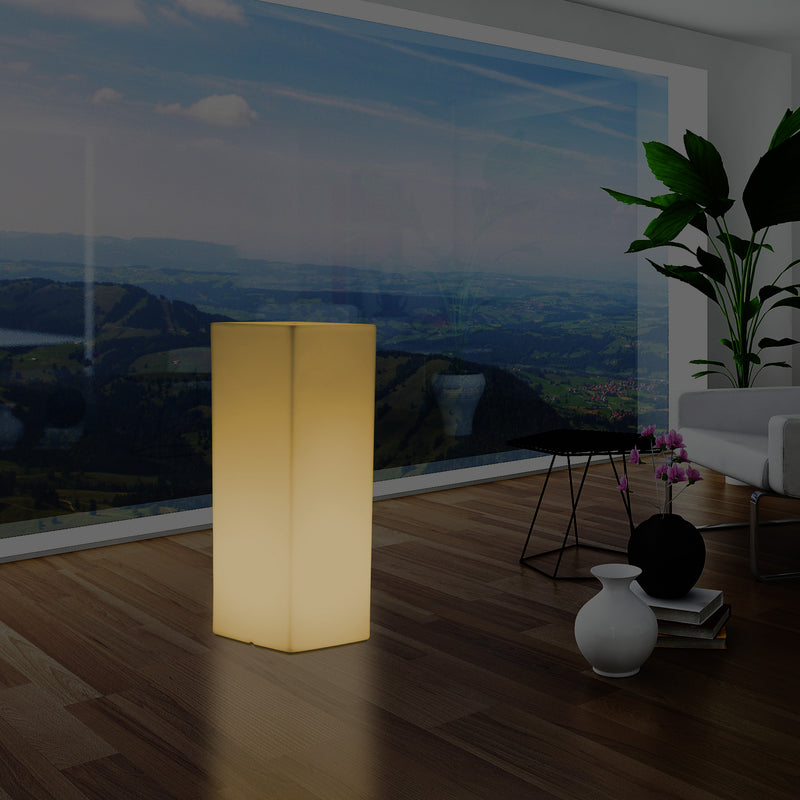 Modern LED Floor Standing Lamp, E27 Illuminated Pillar Plinth Light for Event, Warm White