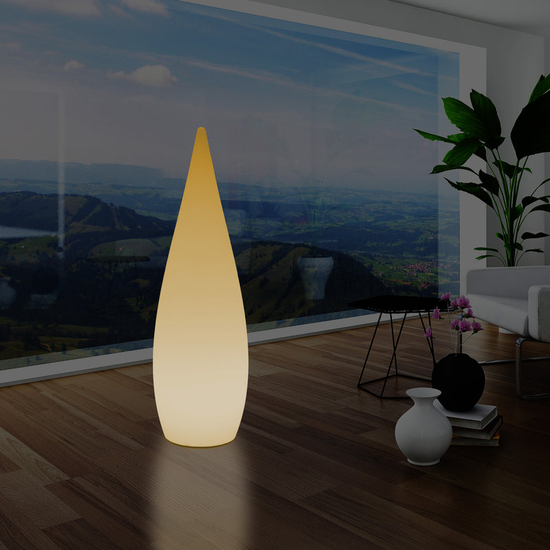 1.2m LED E27 Floor Standing Lamp, Unique Designer Waterdrop Light for Bedroom, Warm White