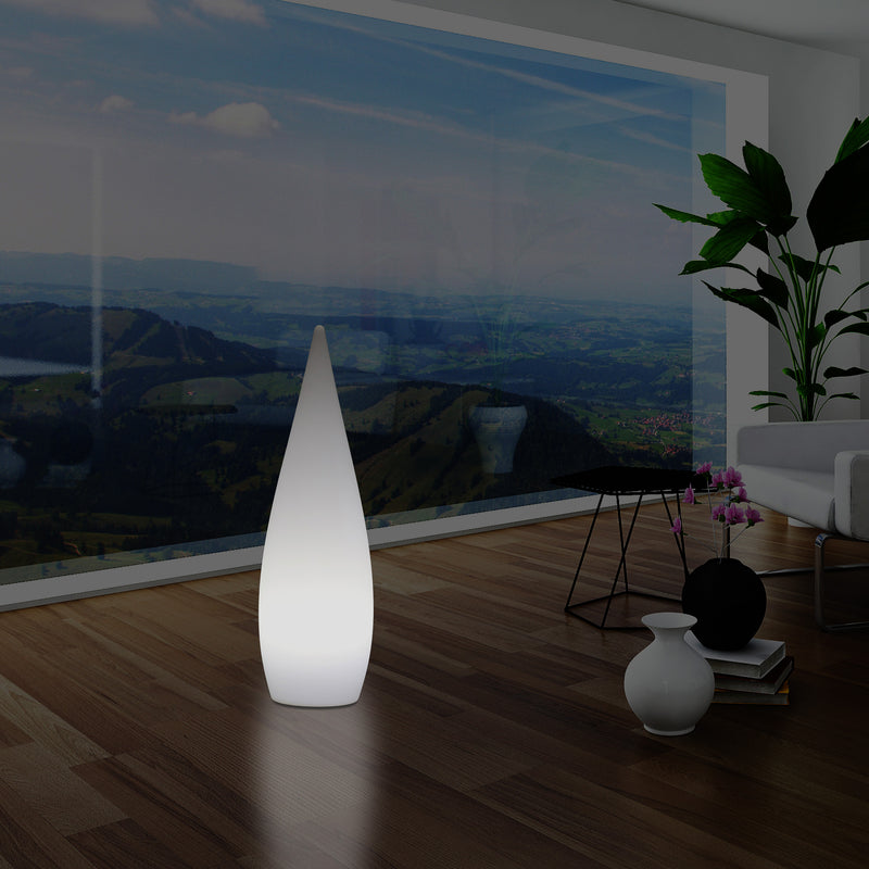 80cm Indoor Designer E27 Floor Standing Lamp, Water Drop Light for Living Room, White