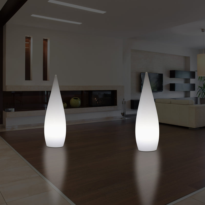 80cm Indoor Designer E27 Floor Standing Lamp, Water Drop Light for Living Room, White