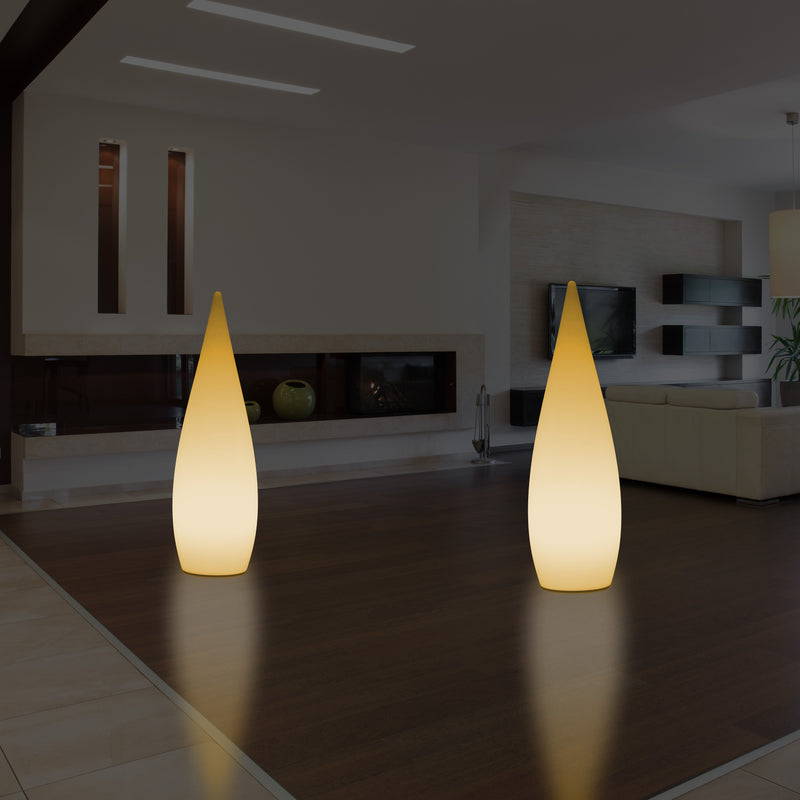 Decorative E27 Floor Lamp for Bedroom, 80cm Indoor LED Waterdrop Light, Warm White Bulb