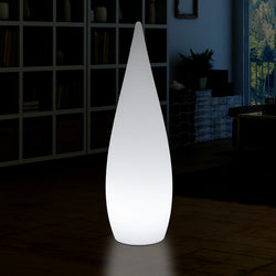 150cm 1.5m Tall Designer LED E27 Floor Lamp, Decorative Feature Water Drop Light, White