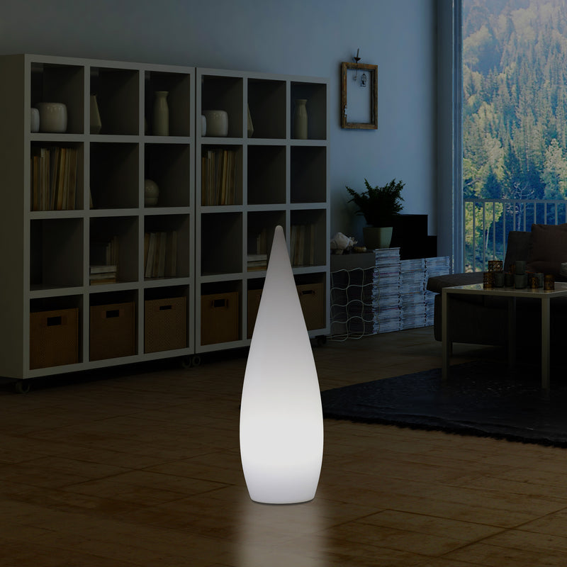 80cm Indoor Designer E27 Floor Standing Lamp, Water Drop Light for Living Room, White