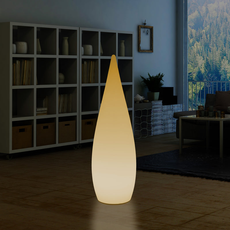 Tall Decorative LED Floor Lamp, 150cm 1.5m Designer Waterdrop Light, E27, Warm White