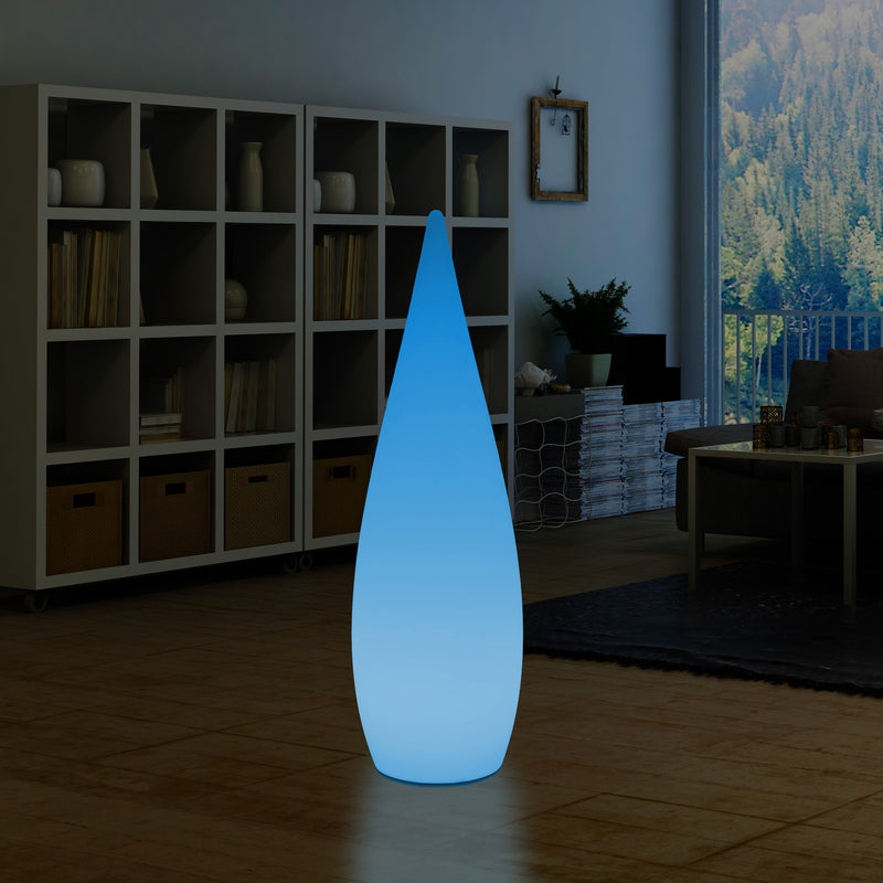 150cm Large Designer LED Floor Lamp, 1.5m Wireless Colour Changing Water Drop Light