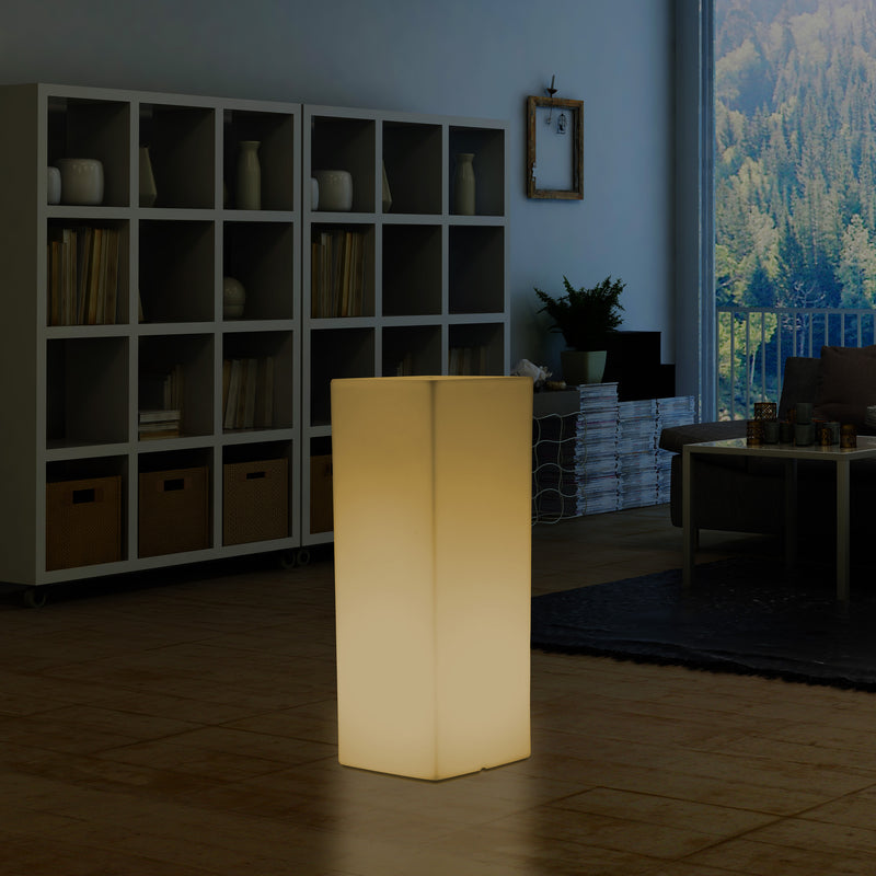 Modern LED Floor Standing Lamp, E27 Illuminated Pillar Plinth Light for Event, Warm White