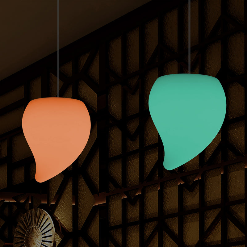 LED Tear Drop Hanging Light, Unique Decorative RGB Ceiling Lamp, 20 cm, Atmosphere Light