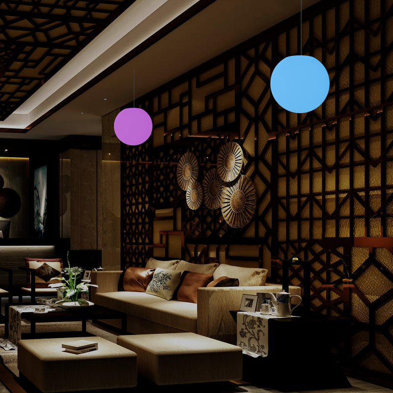 Hanging Ball Ceiling Light, 15cm Colour Changing LED Pendant Lamp, Ambient Mood Lighting