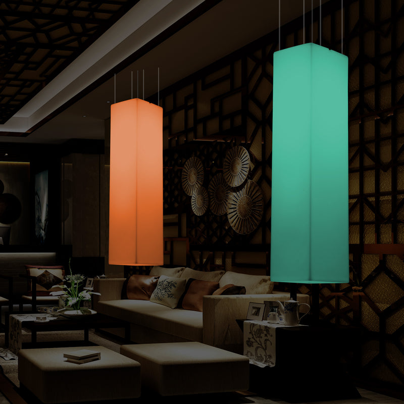 Column Ceiling Light, Large 1.8 Metre RGB Hanging Lamp, 180 x 30cm, LED Atmosphere Lamp