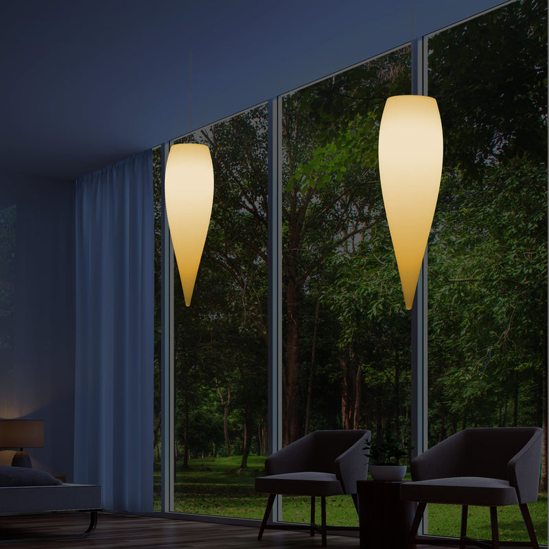 Water Drop Ceiling LED Light, Unique Designer Hanging Lamp, 800 mm, E27, Warm White