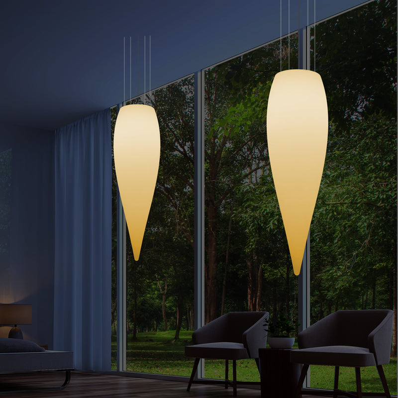 Large 120cm Water Drop Ceiling LED Light, Designer Hanging Lamp, 1200 mm, E27, Warm White