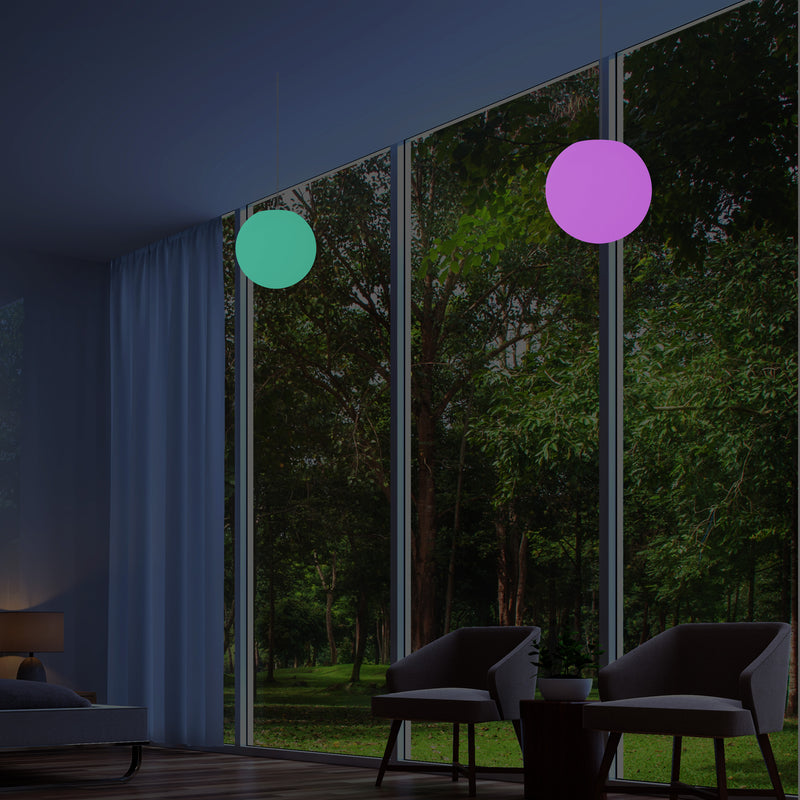 Hanging Ball Ceiling Light, 15cm Colour Changing LED Pendant Lamp, Ambient Mood Lighting