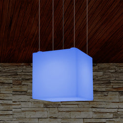 Cube LED Ceiling Light, Multi Colour Modern RGB Hanging Lamp, 400 mm, Ambient Lamp