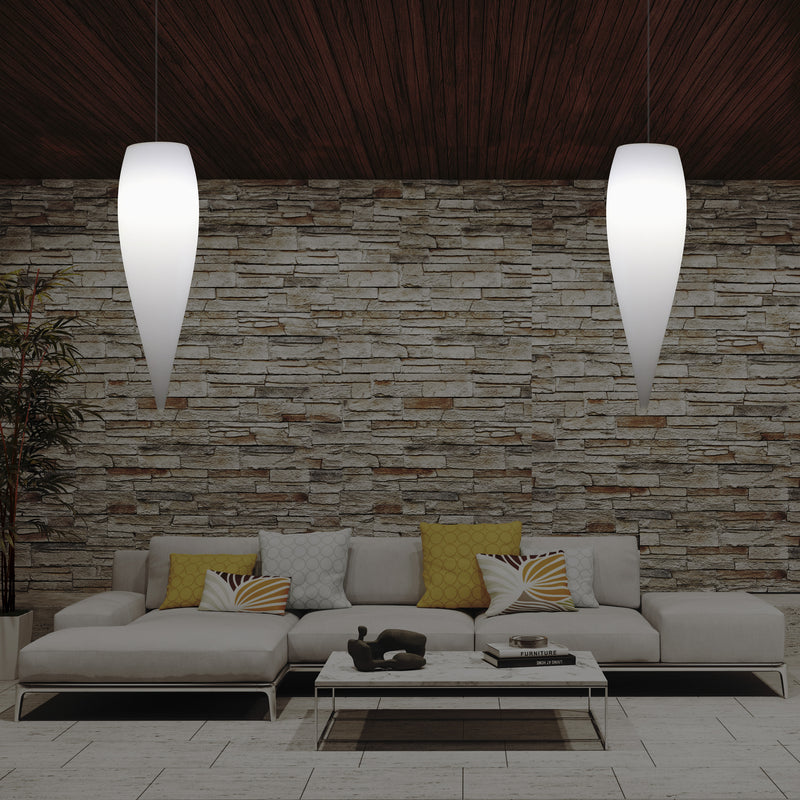 Waterdrop Pendant Light, Decorative Icicle Suspension LED Lamp, 80 cm, E27, White