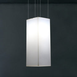 Linear Suspension Lamp, Designer Hanging LED Lighting, 110 x 30 cm, E27, White