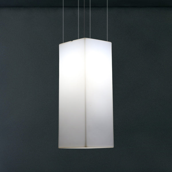 Linear Suspension Lamp, Designer Hanging LED Lighting, 110 x 30 cm, E27, White
