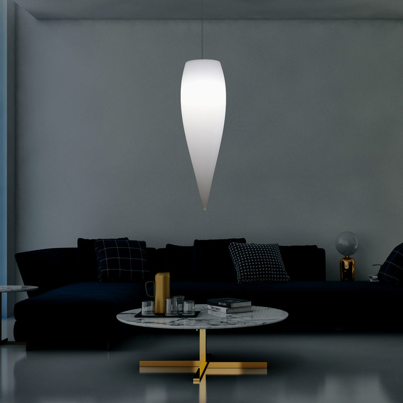 Waterdrop Pendant Light, Decorative Icicle Suspension LED Lamp, 80 cm, E27, White