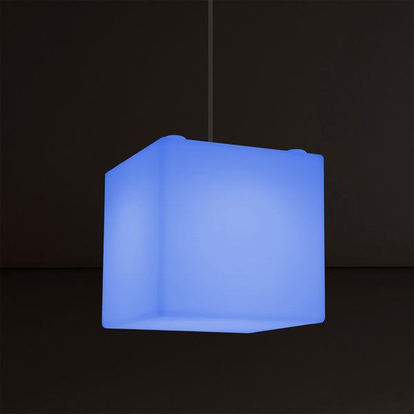 Cube Hanging Lamp, Multi-Colour Modern RGB Ceiling Light, 200 mm, LED SMD Mood Lamp