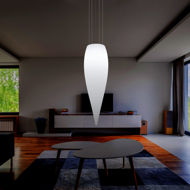 Huge 120cm Hanging Waterdrop Pendant Light, Decorative Suspension LED Lamp, E27, White