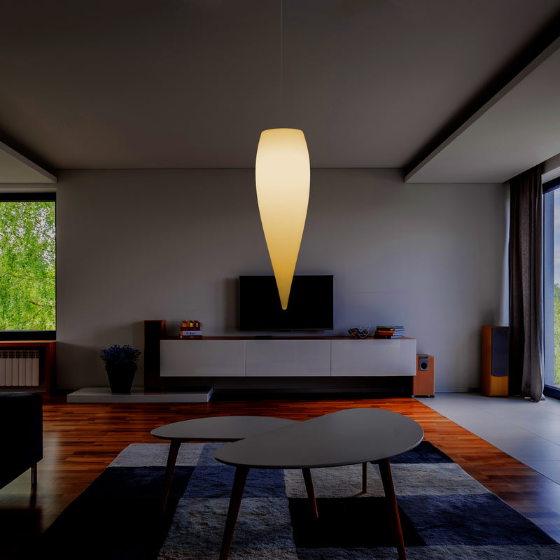 Water Drop Ceiling LED Light, Unique Designer Hanging Lamp, 800 mm, E27, Warm White
