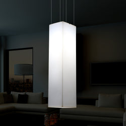 Linear Pendant LED Light, Geometric Ceiling Lamp, 180 x 30 cm, E27, White