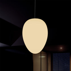 Decorative E27 Hanging Ceiling Light, Designer Oval LED Pendant Lamp, 37cm, Warm White