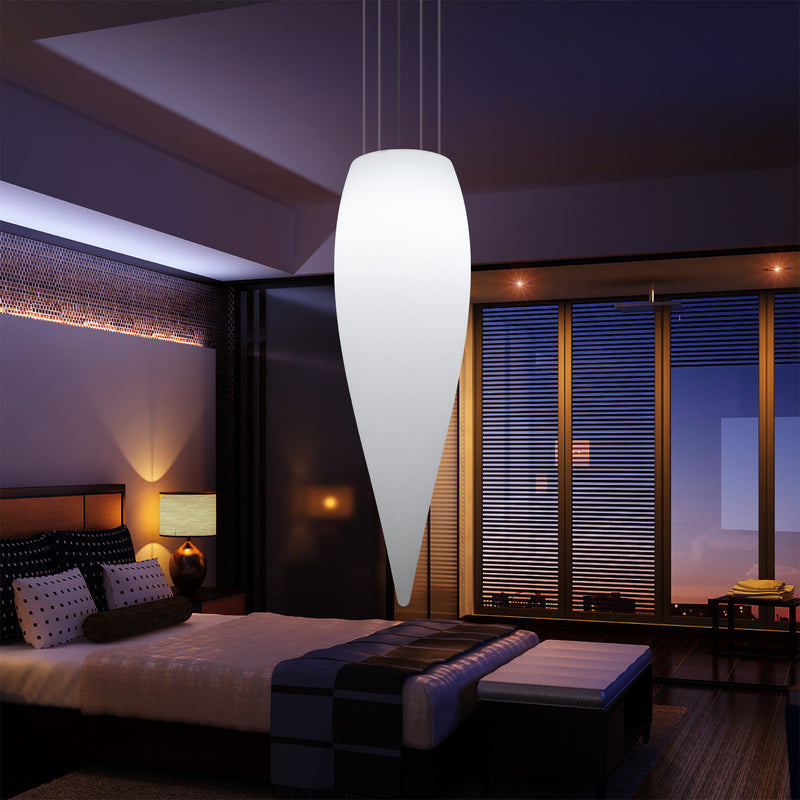 Huge 120cm Hanging Waterdrop Pendant Light, Decorative Suspension LED Lamp, E27, White