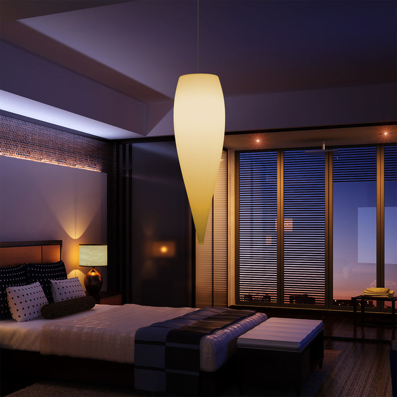 Water Drop Ceiling LED Light, Unique Designer Hanging Lamp, 800 mm, E27, Warm White