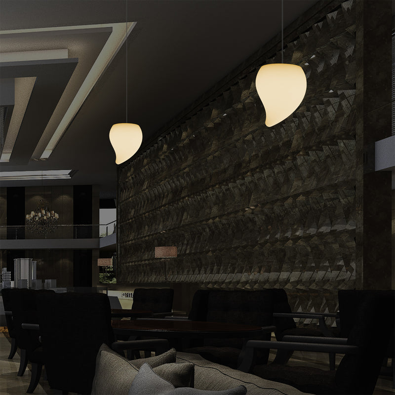 Decorative LED E27 Hanging Ceiling Light, Tear Drop Suspension Pendant Lamp, Warm White