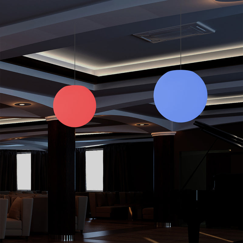 Ball LED Hanging Lamp, Multi Colour RGB Globe Ceiling Light, 400 mm, Ball Mood Lighting