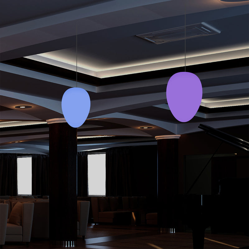 Unique Ceiling LED Light, Decorative Egg RGB Hanging Lamp, 37 cm, Ambient Mood Lighting