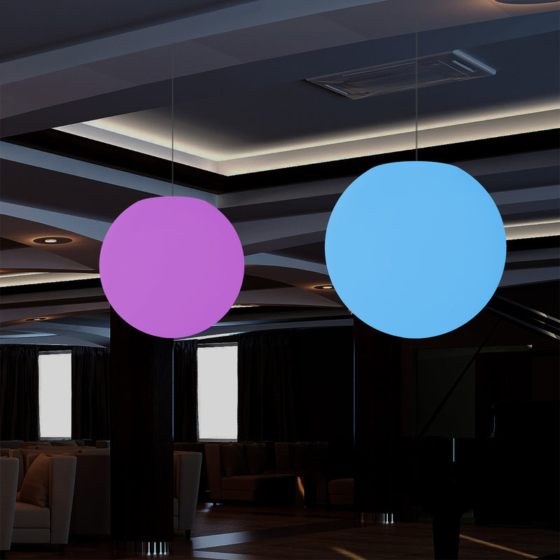 Globe Ceiling Light, Multi-Colour RGB Ball Hanging Lamp, 600 mm, LED Atmosphere Light