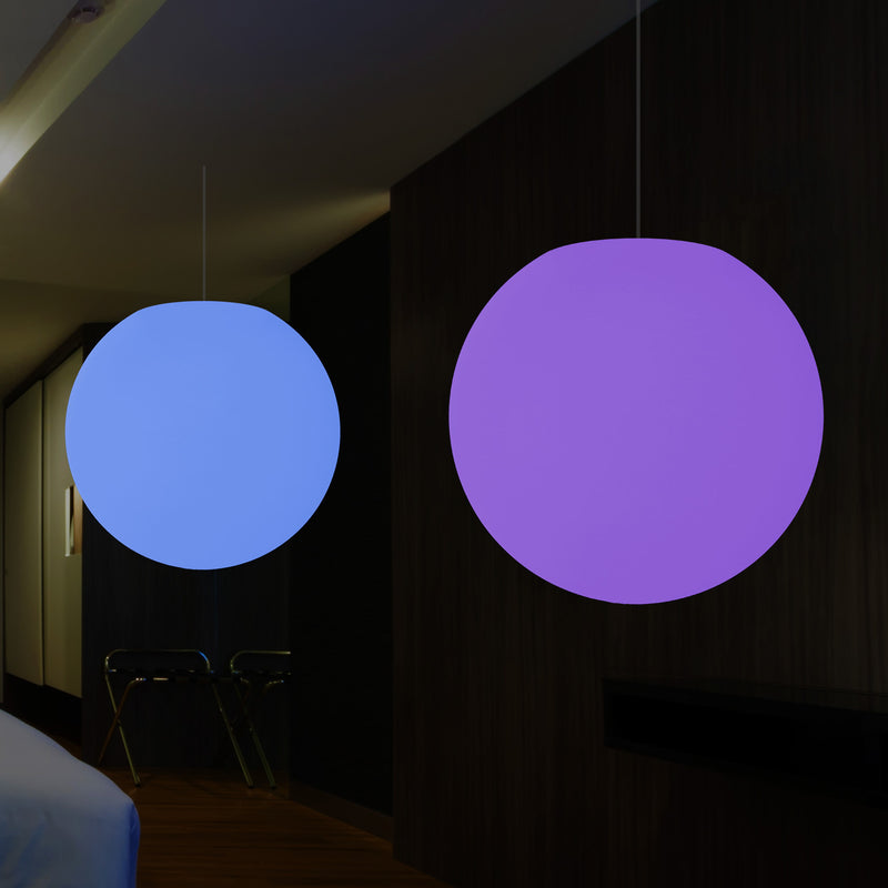 Globe Ceiling Light, Multi-Colour RGB Ball Hanging Lamp, 600 mm, LED Atmosphere Light