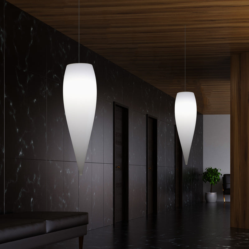 Waterdrop Pendant Light, Decorative Icicle Suspension LED Lamp, 80 cm, E27, White
