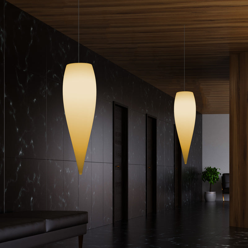 Water Drop Ceiling LED Light, Unique Designer Hanging Lamp, 800 mm, E27, Warm White
