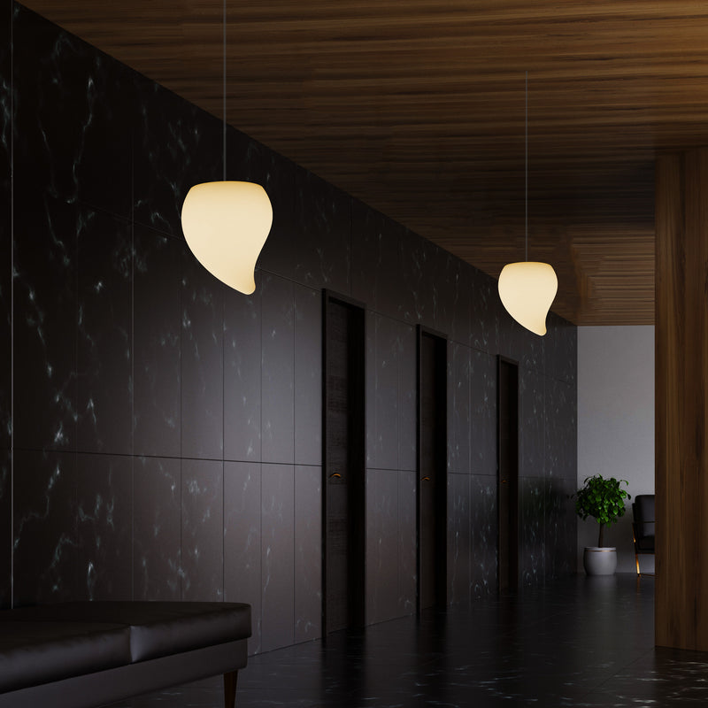 Decorative LED E27 Hanging Ceiling Light, Tear Drop Suspension Pendant Lamp, Warm White