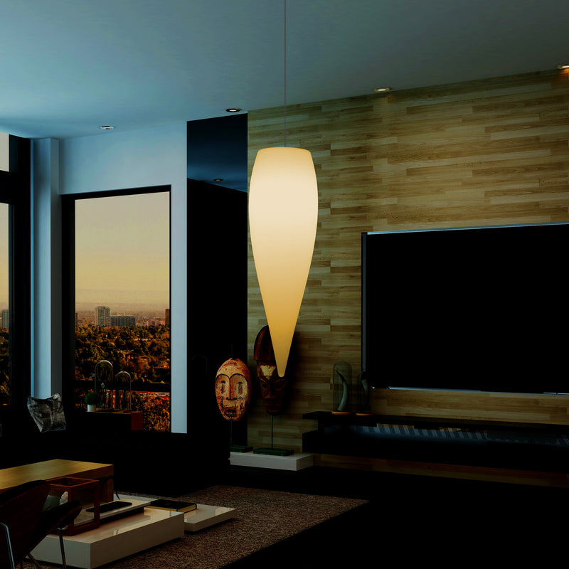 Water Drop Ceiling LED Light, Unique Designer Hanging Lamp, 800 mm, E27, Warm White