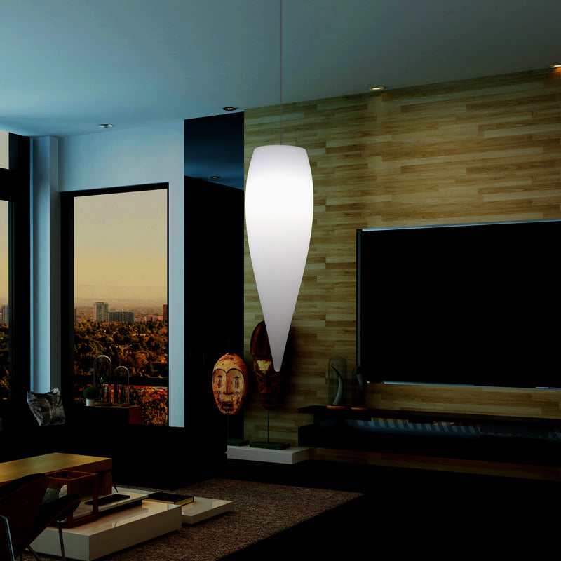 Waterdrop Pendant Light, Decorative Icicle Suspension LED Lamp, 80 cm, E27, White