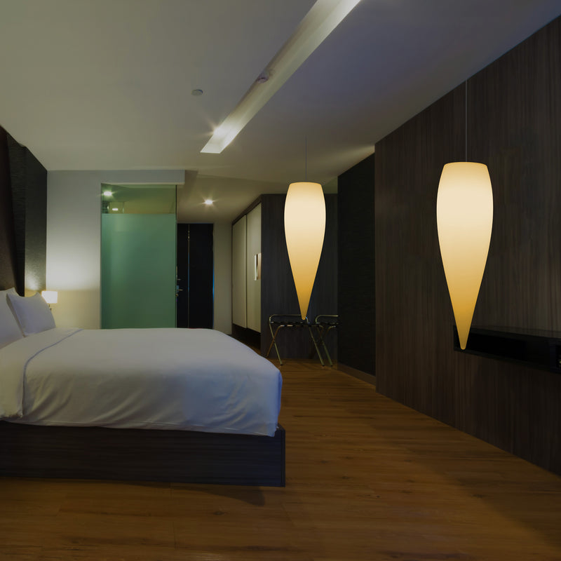 Water Drop Ceiling LED Light, Unique Designer Hanging Lamp, 800 mm, E27, Warm White