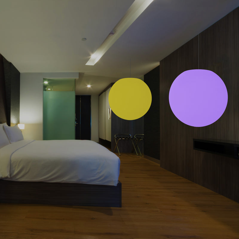 Globe Ceiling Light, Multi-Colour RGB Ball Hanging Lamp, 600 mm, LED Atmosphere Light