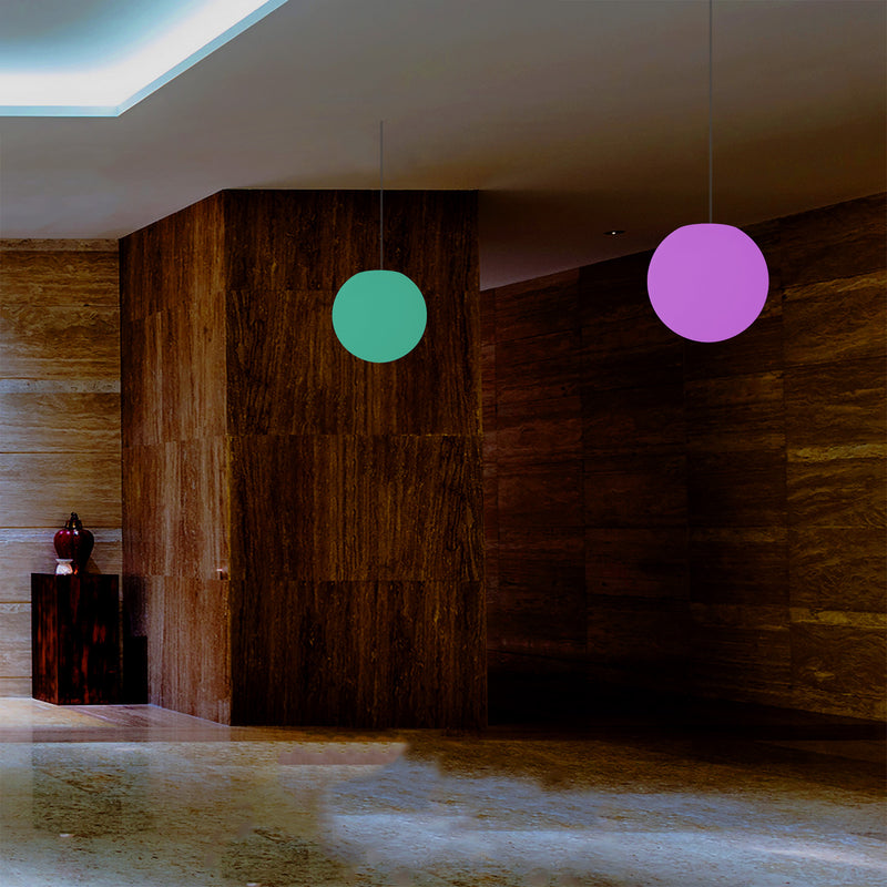 LED Sphere Pendant Light, 20cm Multi Colour RGB Ball Suspension Lamp with Remote Control