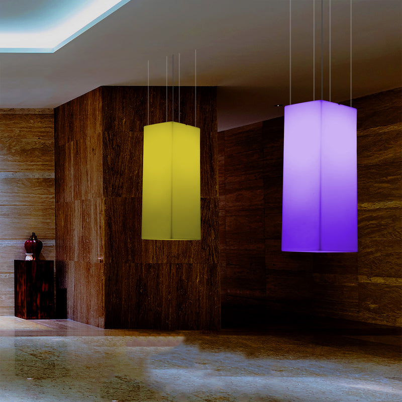 LED Linear Hanging Light, Multi Colour Modern RGB Suspension Lamp, 80x30cm, Atmosphere Lamp