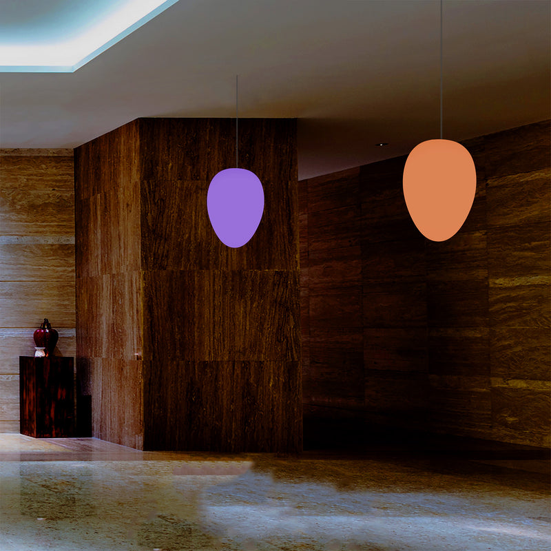 Unique Ceiling LED Light, Decorative Egg RGB Hanging Lamp, 37 cm, Ambient Mood Lighting