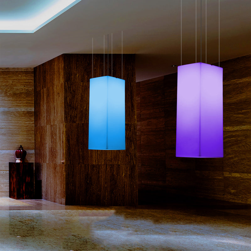 LED Linear Hanging Light, Multi Colour Modern RGB Suspension Lamp, 80x30cm, Atmosphere Lamp
