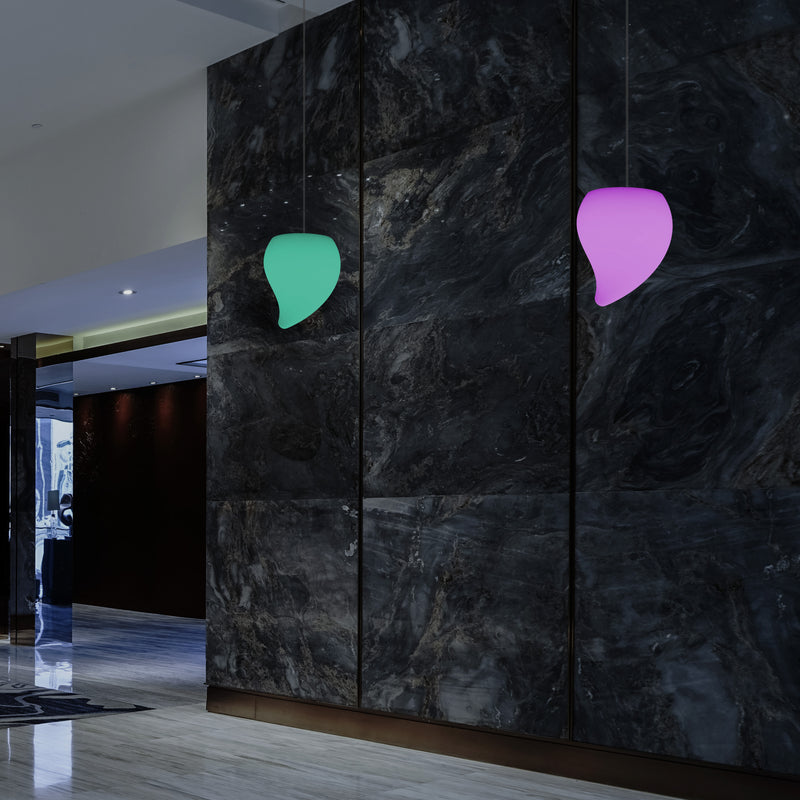 LED Tear Drop Hanging Light, Unique Decorative RGB Ceiling Lamp, 20 cm, Atmosphere Light