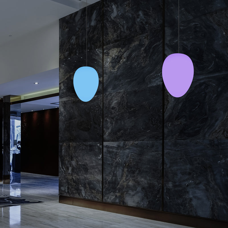 Unique Ceiling LED Light, Decorative Egg RGB Hanging Lamp, 37 cm, Ambient Mood Lighting