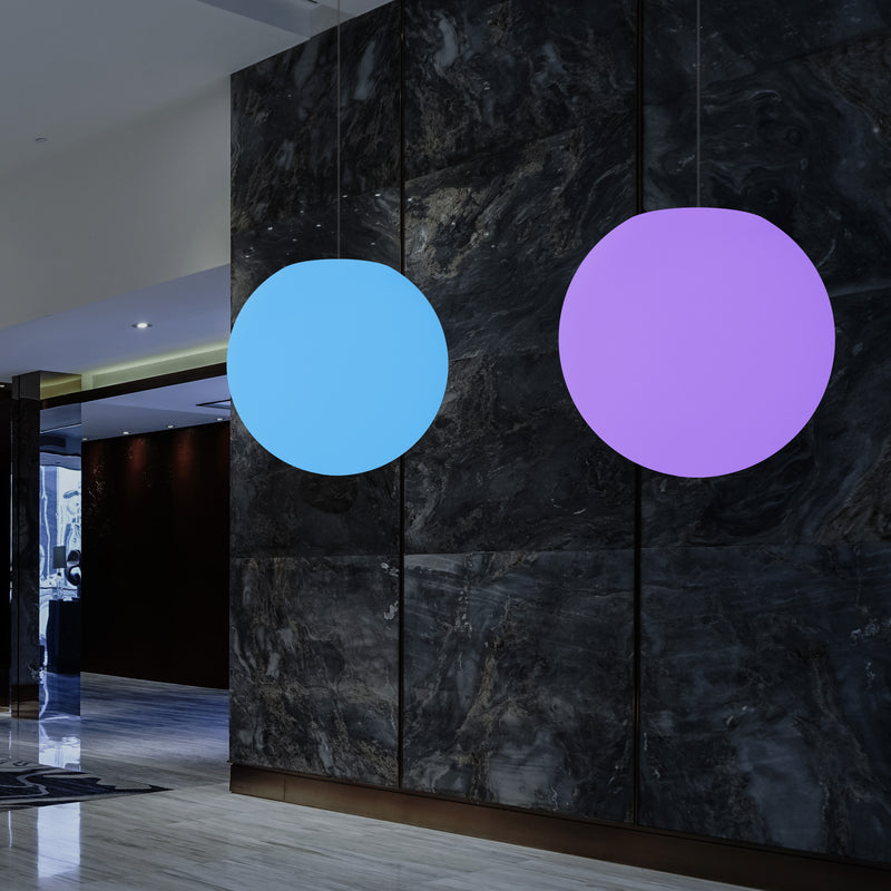 Globe Ceiling Light, Multi-Colour RGB Ball Hanging Lamp, 600 mm, LED Atmosphere Light